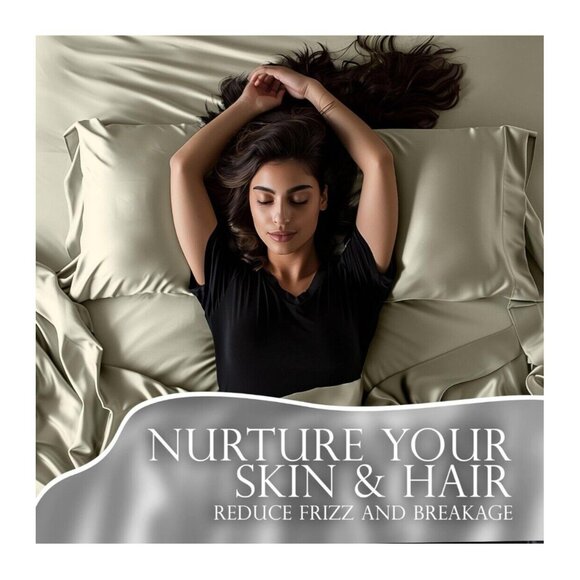 Luxury Satin Bed Sheet Set With 15" Extra Deep Pocket For Flawless Fit - Picture 5 of 7